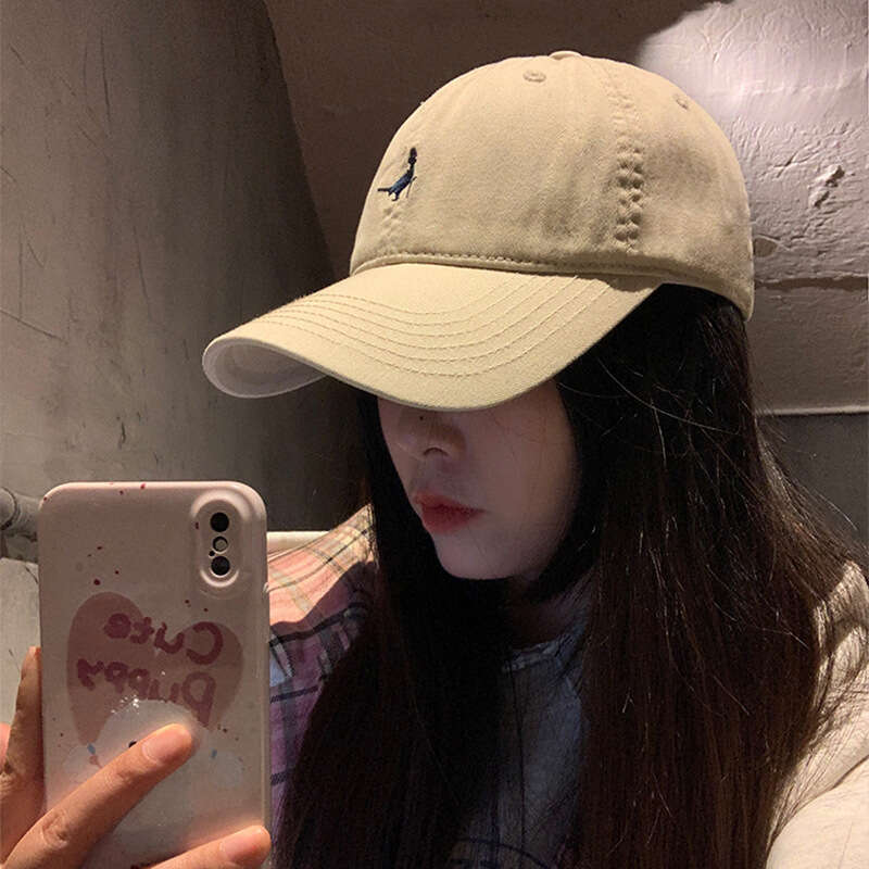 American Street Baseball for Women 2024 Summer New Style Soft Top Embroidered Letter Sunscreen and Sunshade Duck Tongue Hat