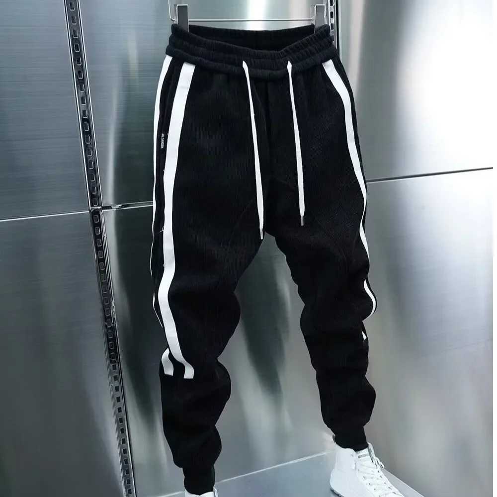 Autumn Joggers Men Korean High Street Sports Trousers Streetwear Cotton 9-Minute Sweatpants Mens Clothing 2024 Hot Selling W250318