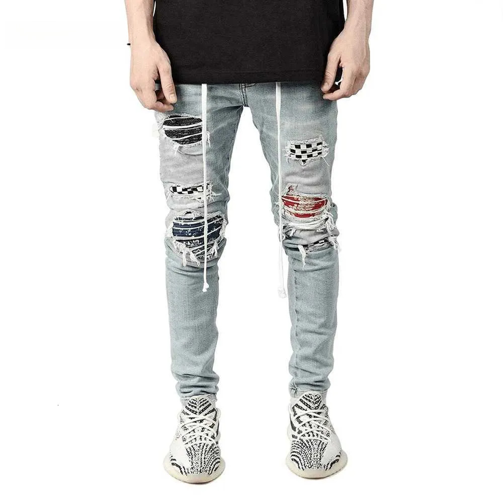 2025S Fashion Designer High Quality Plus Size Sexy Jeans Denim Pants Casual Pantalon Mens Clothing Fashion European American Style Blue And Black Trou