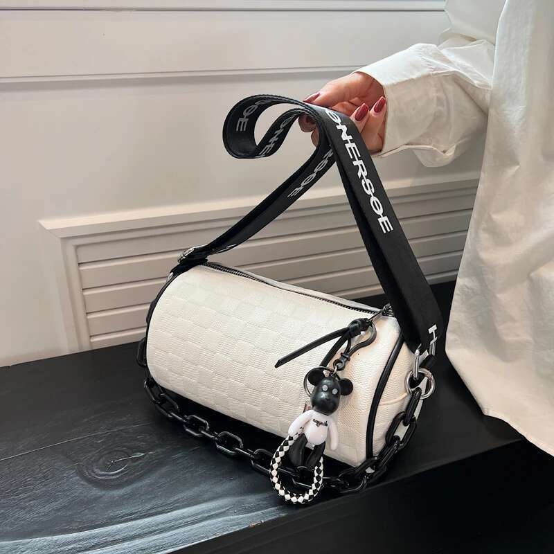 Small Women's Checkered New Autumn And Winter Popular Crossbody Chain Hand Bill Of Lading Shoulder Cyder Bag