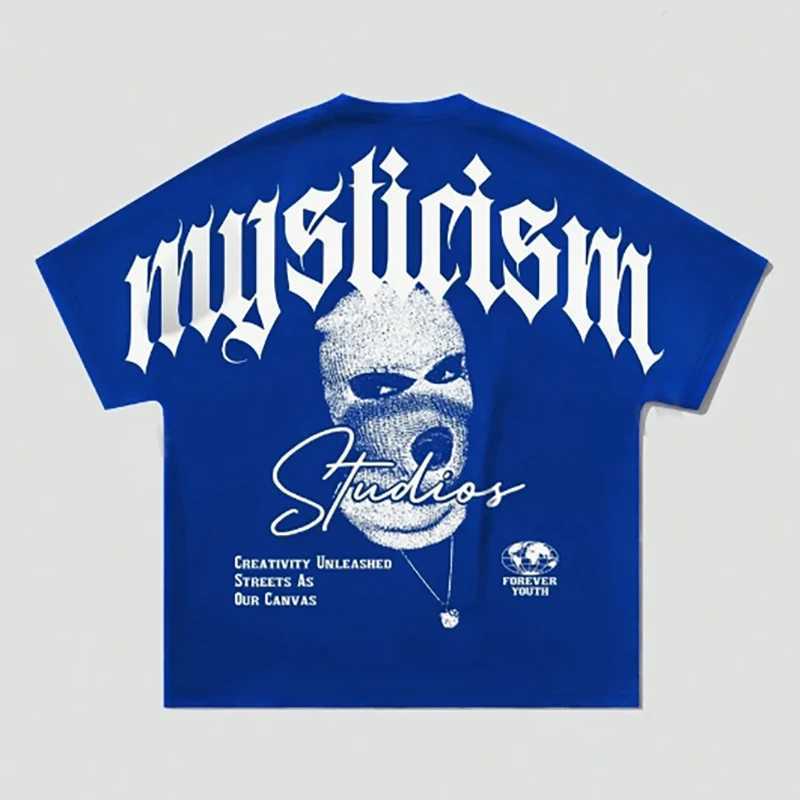 Mens Fashion Loose Comfortable Soft Short Sleeve American Retro Style Round Neck T-shirt Street Wear New Y2K TopT250318