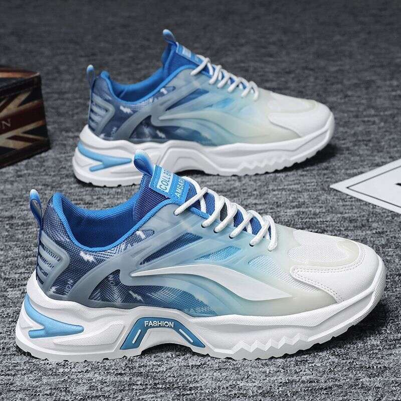 Men's mesh versatile running sports internet famous thick sole anti odor dad trendy shoes, men's 2025 summer new style