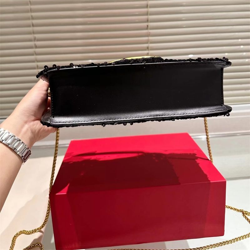 Woman Beading Sequin Bags designer hot woman handbag crossbody bag single shoulder purse Glittering Shining 2 size 10A