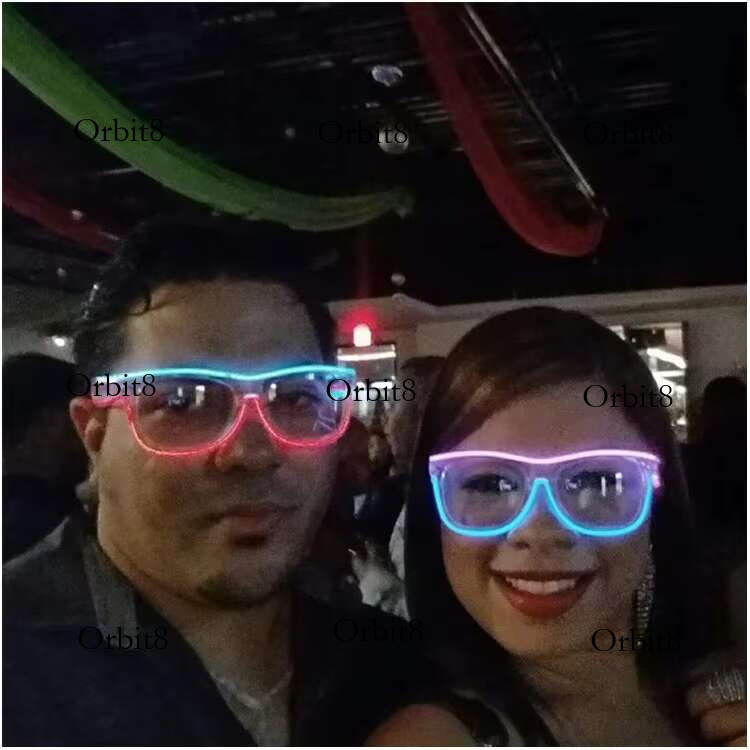 Attractive Colorful Sound Activated EL Wire Led Glowing Luminous Party Glasses for Decoration Gifts