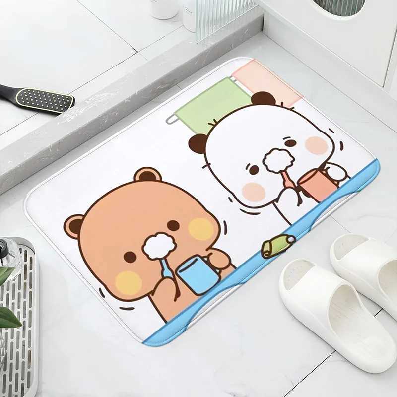 1 piece of Bubu and Dudu cute cartoon welcome mat entrance door balcony bathroom floor mat anti slip carpet bedroom carpet home decoration Y250318