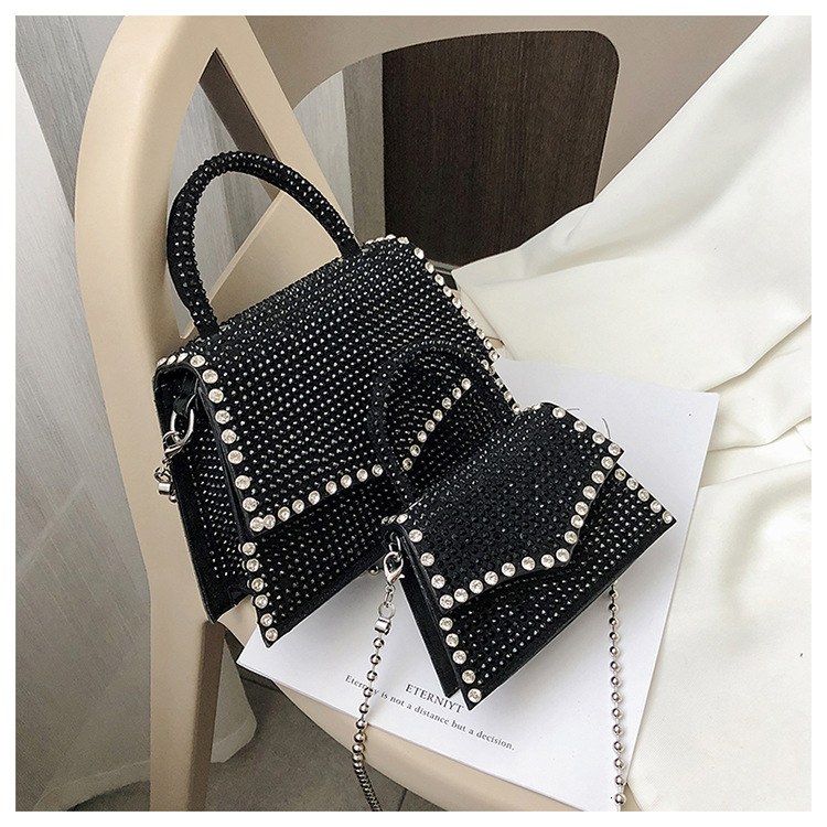 2025 Fashion Designer s New Handbag Shiny Diamond Women s Shiny Mini Chain Small Square Bag High Quality Luxury Party Handbag Casual Crossbody Bag