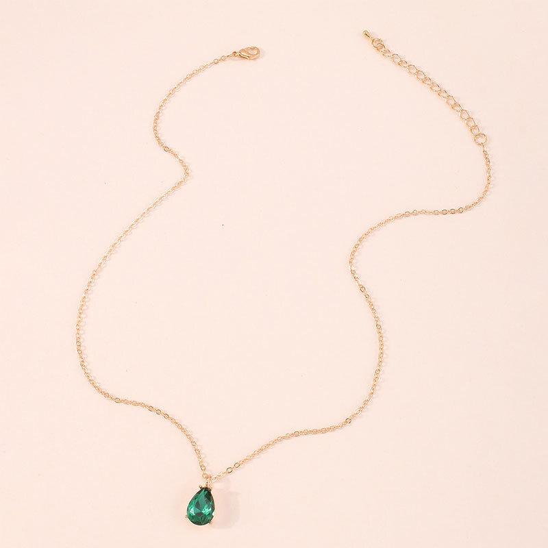 Rhinestone Drop Pendant Necklace For Female Niche Design Light Luxury Everything Temperament Choker Collarbone Chain