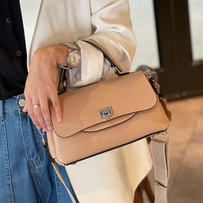 New Autumn Flap Genuine Leather Shoulder Bags For Ladies Messenger Bag Female Crossbody Women Handbag Blue Black