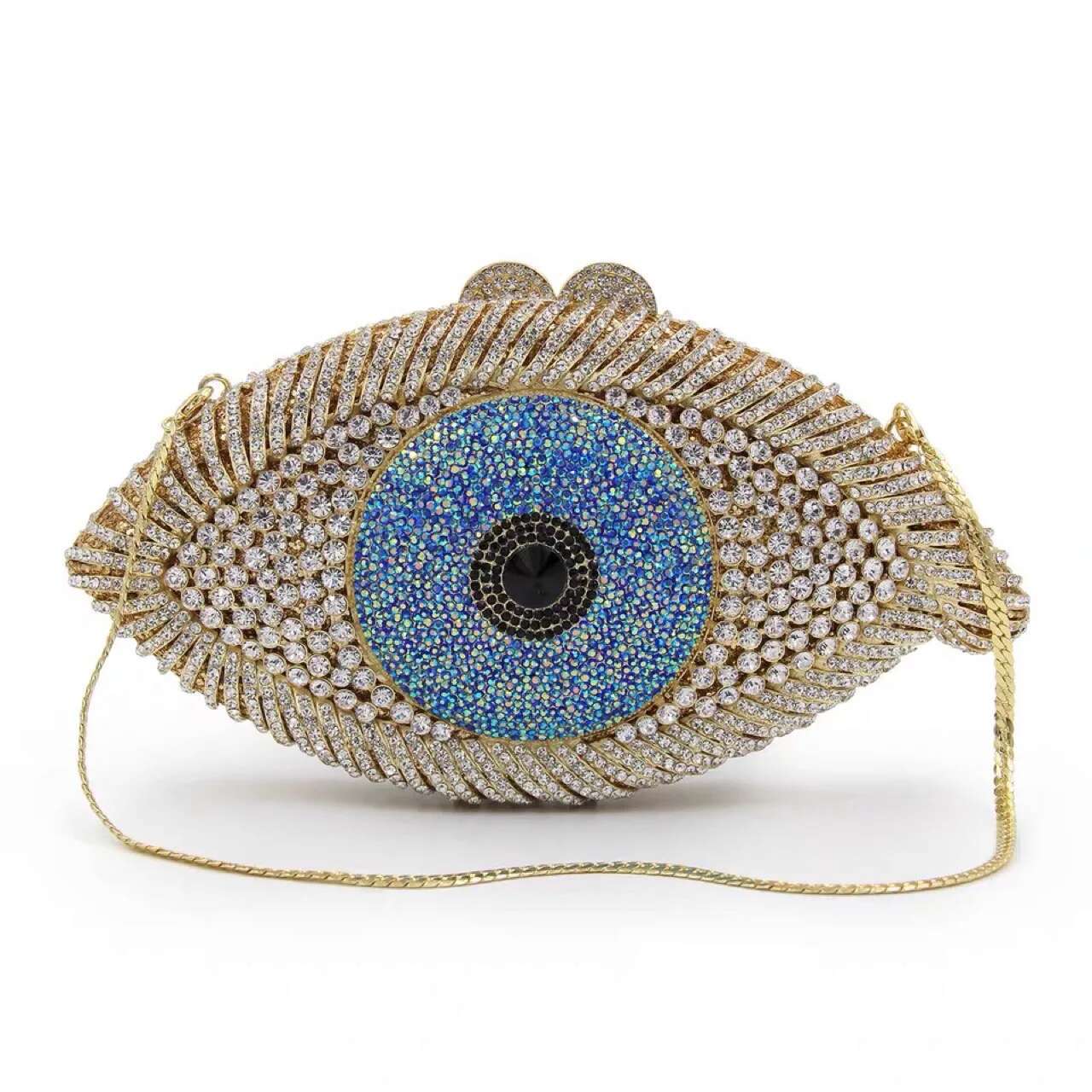 Lady Eye Rhies Day Clutches Dia Wedding Clutch Purse New Crystals Dinner Handbags Designer Party Minaudere Bags