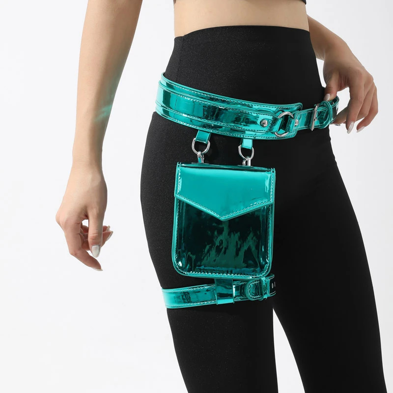 2024 Leg Bag for Women High Quality PU Waistpack Fashion Motorcycle Waistpack 250314