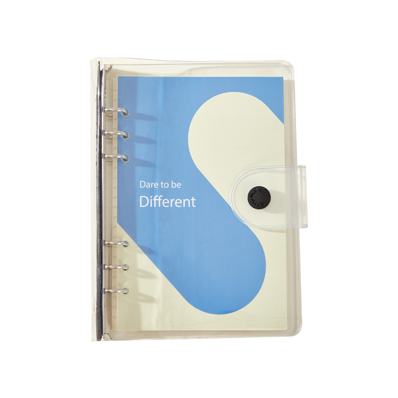 Versatile A5 Clear PVC Binder Case with Easy-Remove Backing Ideal Organizer for Journals and Planners