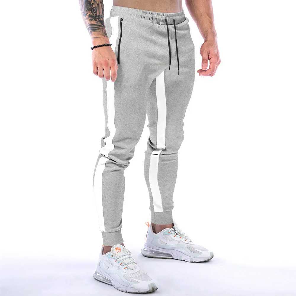 Mens Active Sports Pants Striped Jogger Trouser Stretch Elastic Waist Fitness Pants Autumn Winter W250318