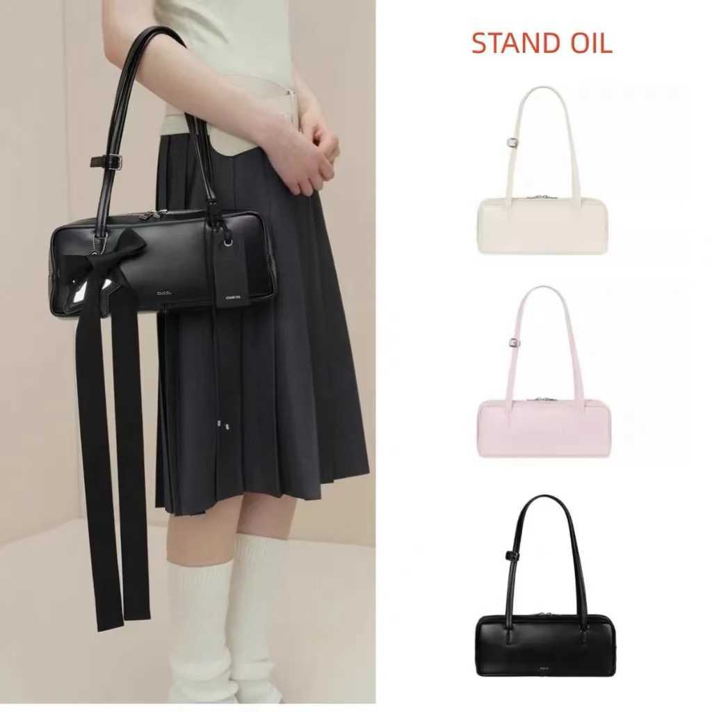 New style French bread bag Xu Yunzhen same stand mirror bow shoe handbag Y250318