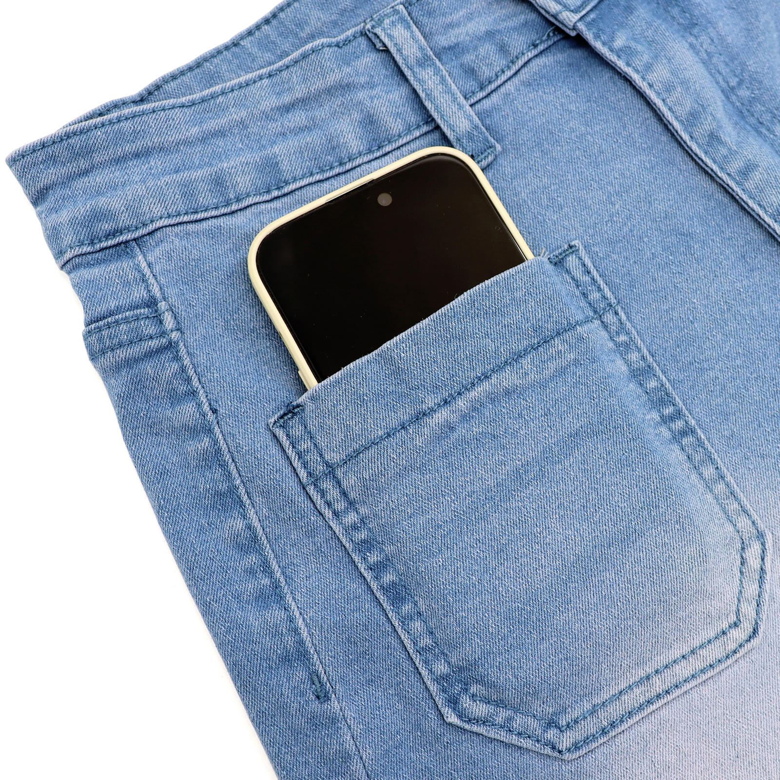 Women's Wide Leg Jeans High Waisted Stretchy Straight Leg Jeans Loose Baggy Denim Pants with Pocket