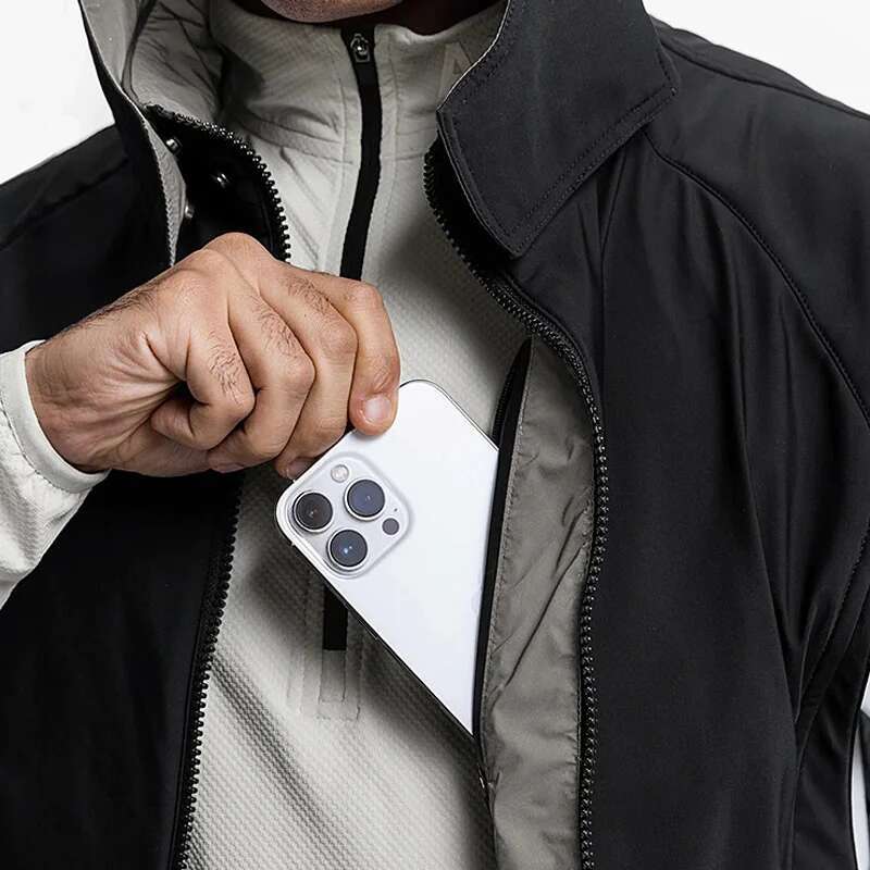New Mens Gym Sports Hooded Vest Waterproof Outdoors Night Running Reflect Zipper Jacket Sleeveless Coat Male Fiess Clothing