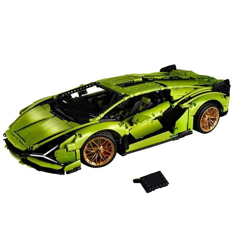 Kalein 3696 green ox sports car models building blocks mechanical group models toys Moc home decorations boys birthday gifts W250318