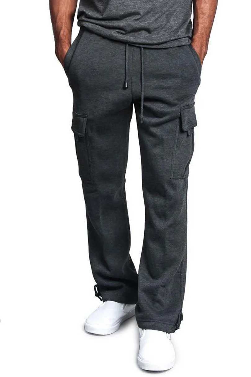 Wool Knitted Multi Pocket Sports Pants Mens Cargo Sports Pants Mens Solid Knitted Mens Trousers for Boys Winter 2025 Z W250318