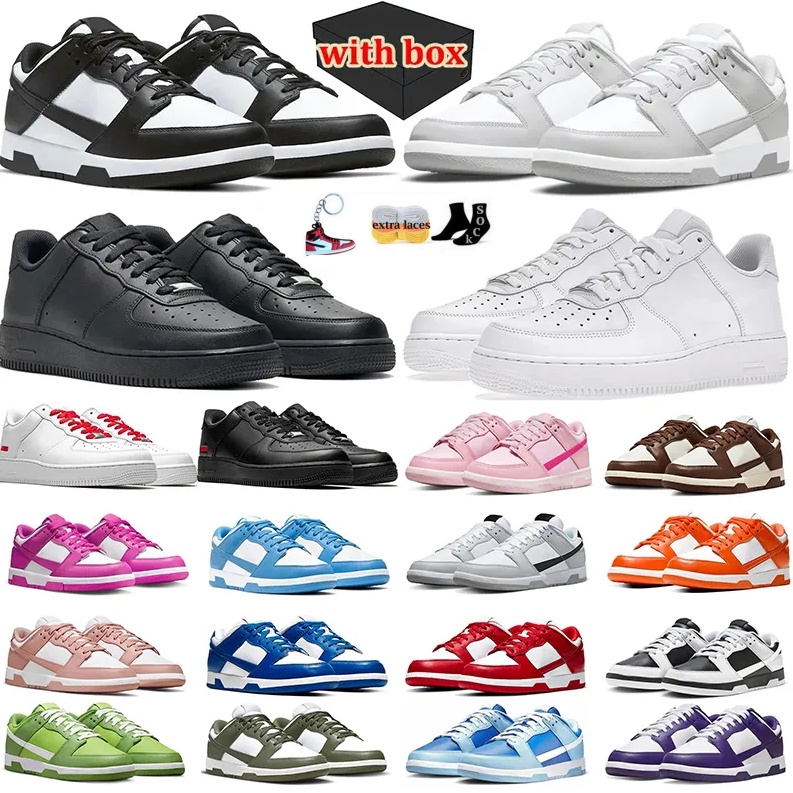 low casual shoes Designer sneakers Men's women's running shoes Flat outdoor Sports Shoes white black triple pink grey fog university blue trainers sneakers