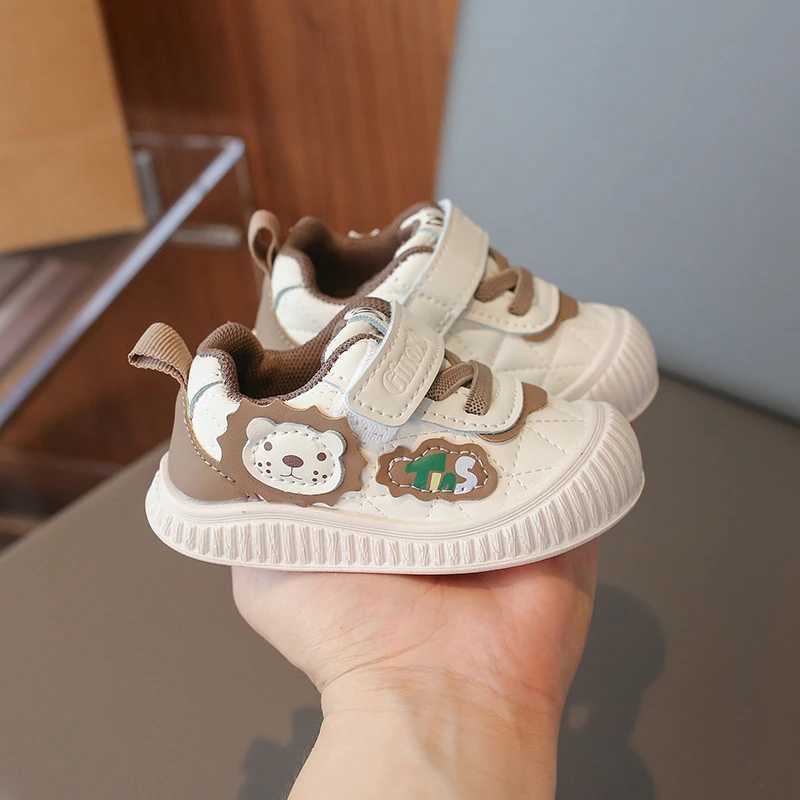 Childrens Casual Sneakers Blue Leather Four Seasons Boys Girls Toddler Shoes 0-6 Years Old Brown Soft Non-slip Kids Baby ShoesXJ250318