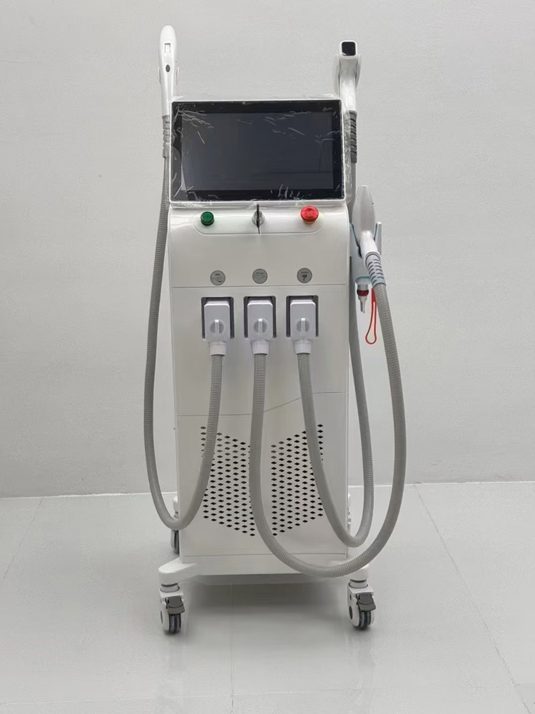 Diode Laser Ice Titanium Hair Removal 3 in 1 Titanium Ice Platinum Diode 755 808 1064nm 3 Wavelength Laser ND YAG Machine Painless Hair Removal