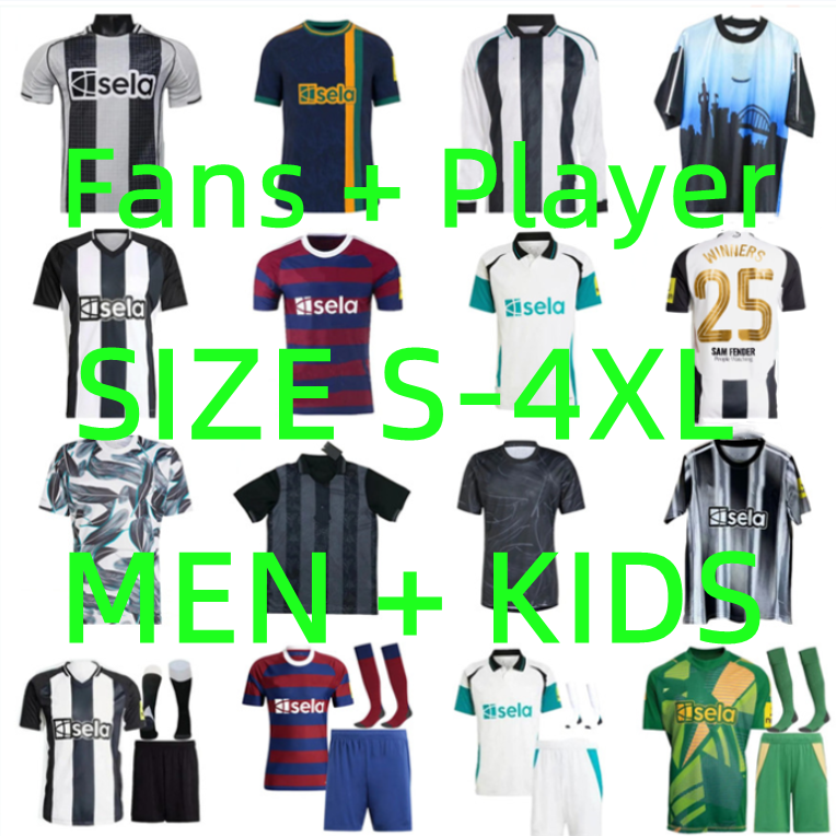 3XL 4XL 24 25 26 newcaslte united GORDON TONALI Soccer Jerseys 2025 2026 newcaste BRUNO G. JOELINTON LIVRAMENTO ISAK NUFC Football Shirt Goalkeeper boys Men kids kit