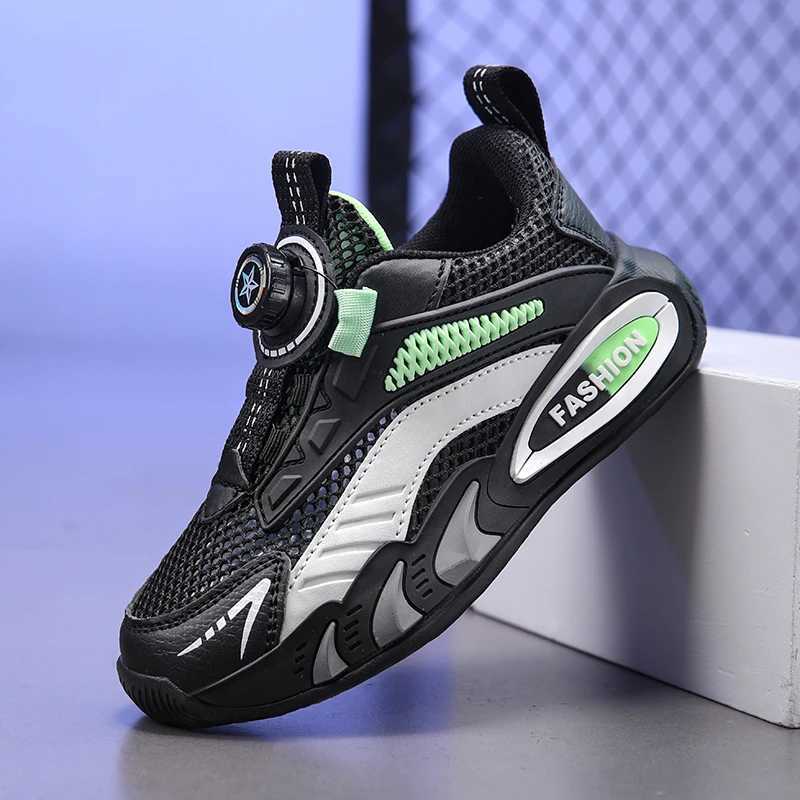 New childrens sports shoes boys sports shoes fashionable leather childrens breathable mesh comfortable shoes casual walking and outdoor running shoes 
