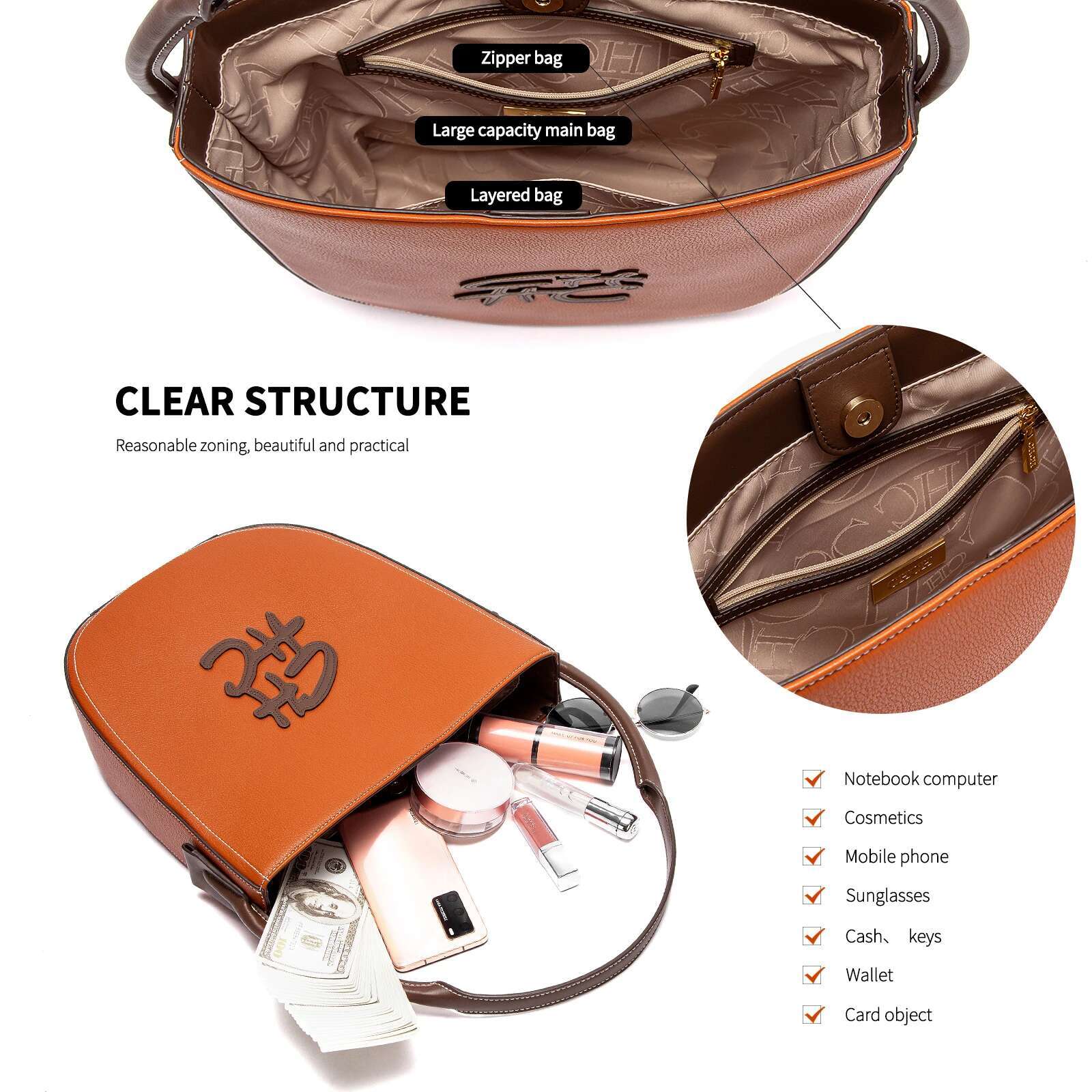 CHCH Tote New Large Capacity Commuter Bag Women's Handbag