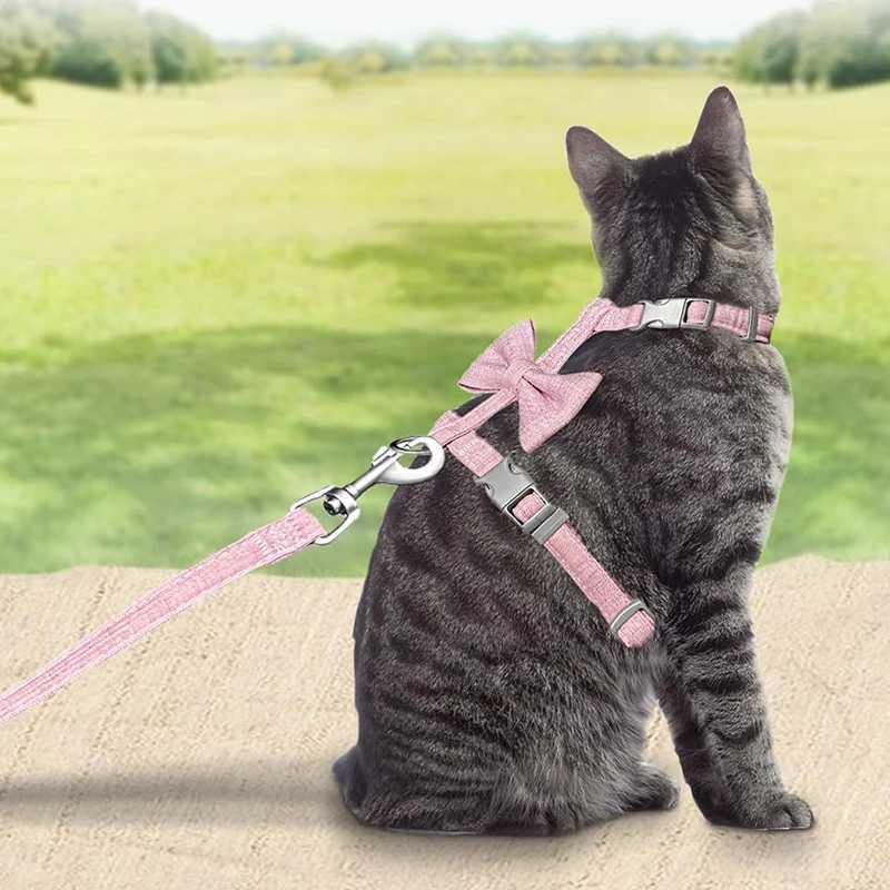 Leak proof cat harness and belt set adjustable dog harness vest dog harness dog harness dog harnessT250318