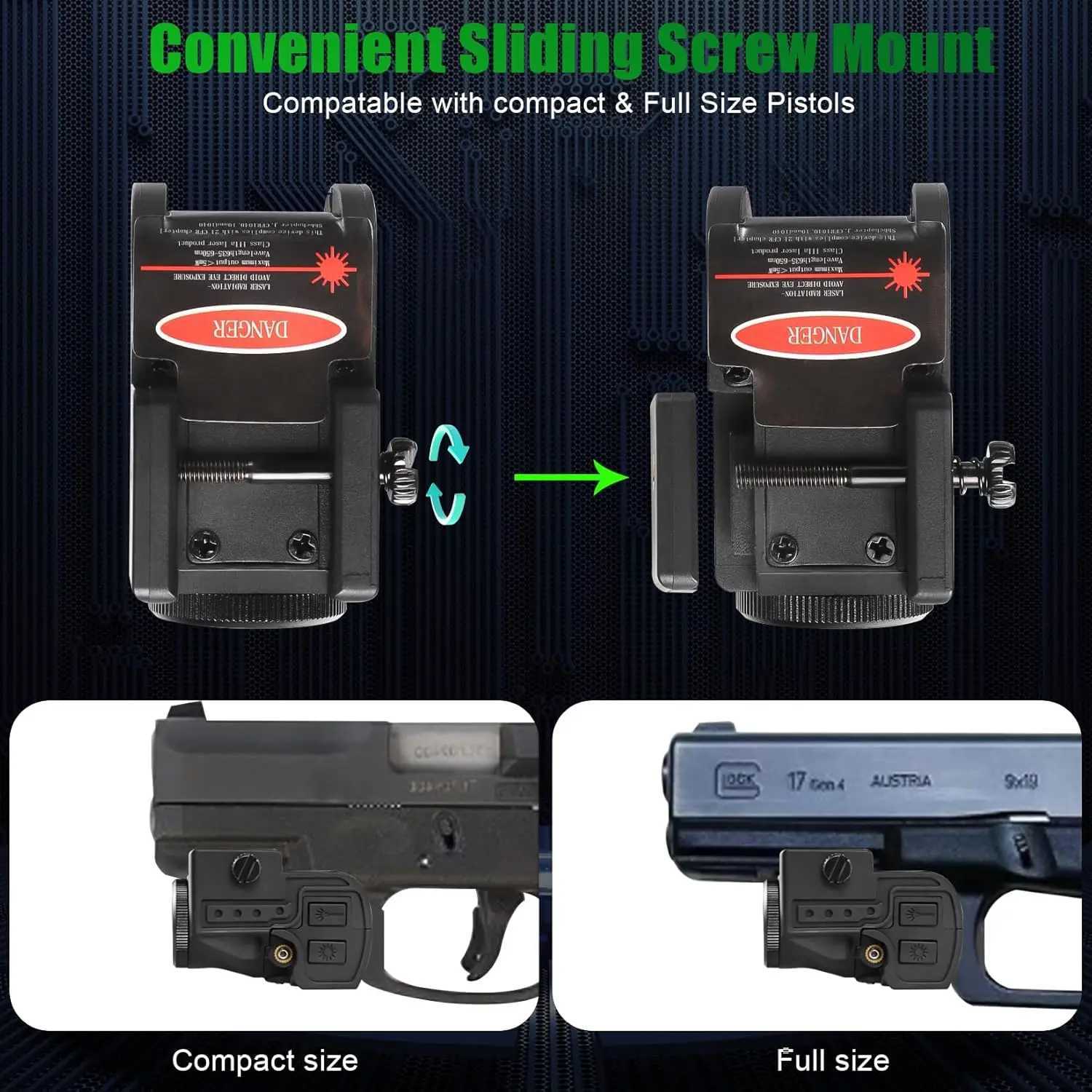 500 lumens pistol light laser combination tactical flashlight with laser sight rechargeable weapon light air gun torch X250318