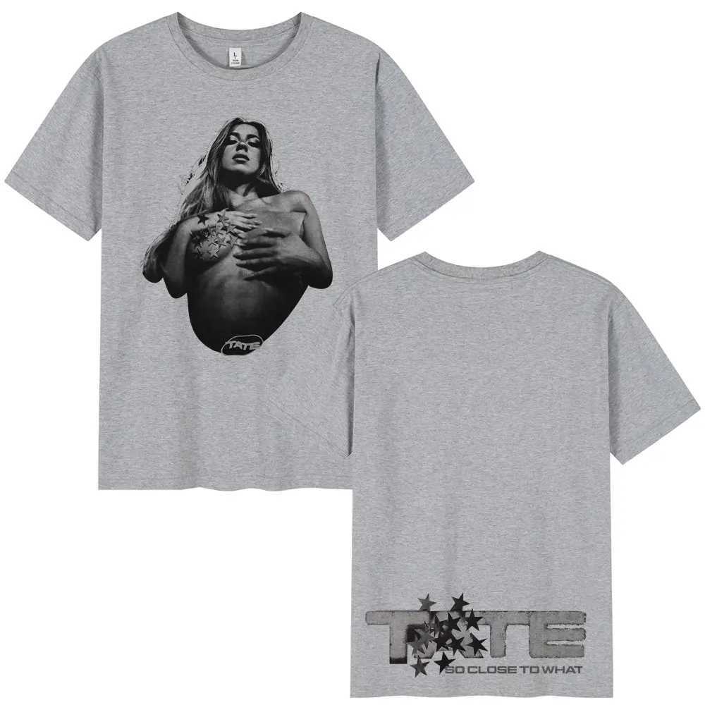 Tate McRae so close to 2025 album Merch T-shirt mens Harajuku short sleeved T-shirt cotton casual T-shirt streetwearXJ250318