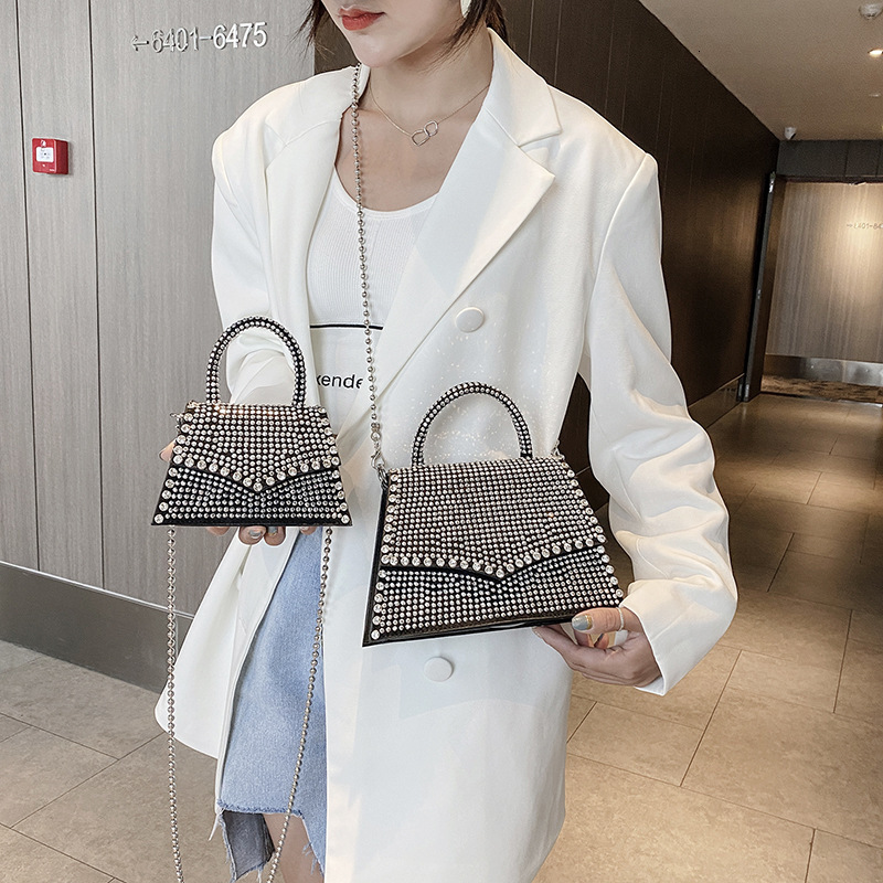 2025 Fashion Designer s New Handbag Shiny Diamond Women s Shiny Mini Chain Small Square Bag High Quality Luxury Party Handbag Casual Crossbody Bag