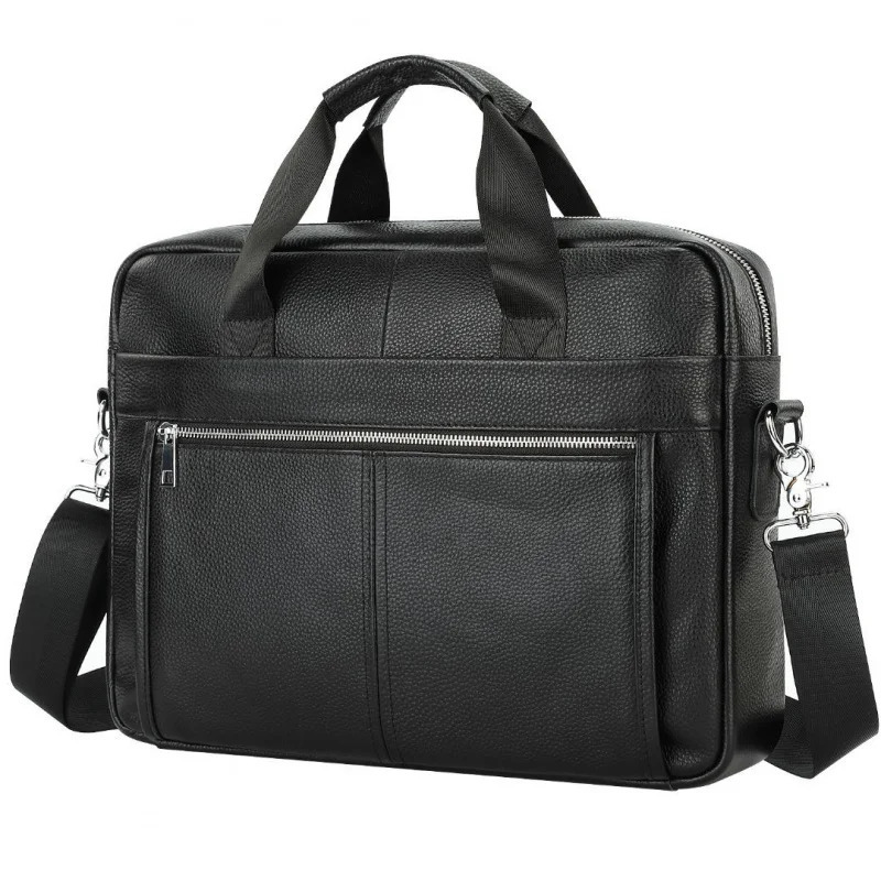 mens leather briefcase messenger bag vintage file shoulder mens office bag mens handbag 250317