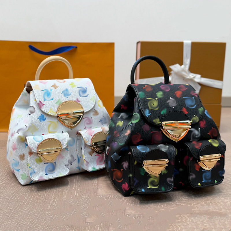 Woman Backpack Designer Leather Handbags Travel Backpacks Fashion Classic School Bag Large Capacity Tote Bag Mens Back Pack M8547