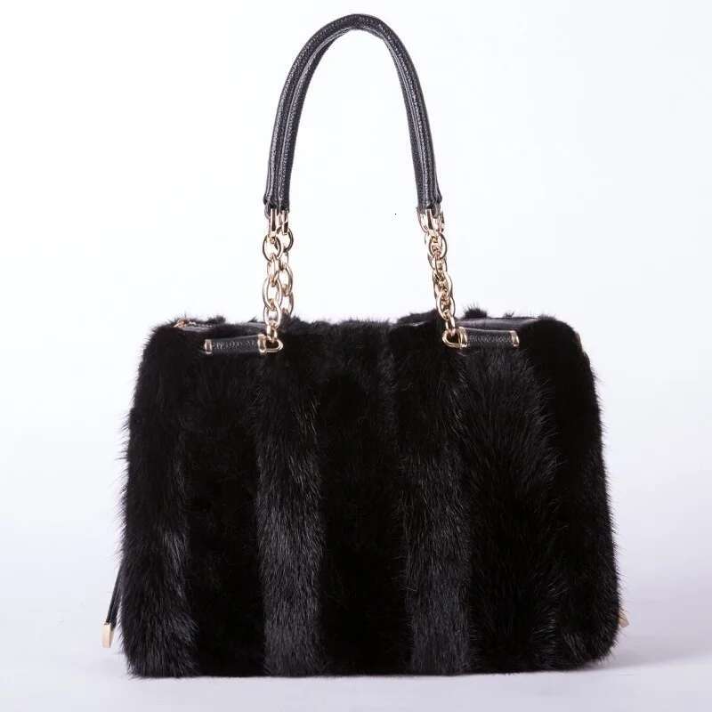 Winter Mink Crossbody Ladies Single Shoulder Party Handbag Women Shopper Square Fur Bag With Strap