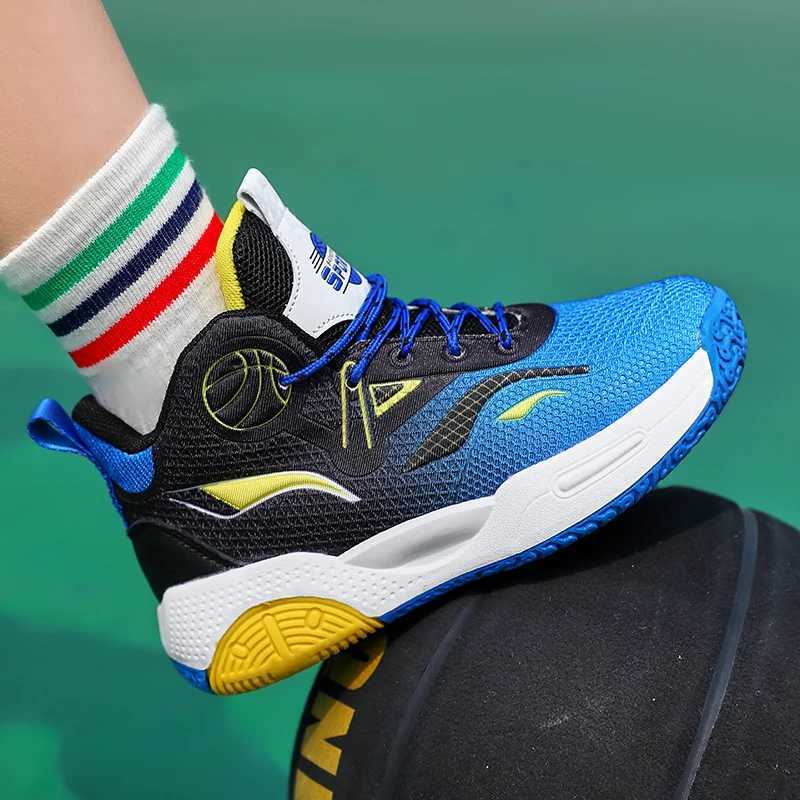 Hot Fashion Basketball Shoes Kids Original Breathable Platform Casual Sports Shoes For Boys Outdoor Non-slip Childrens SneakersXJ250318