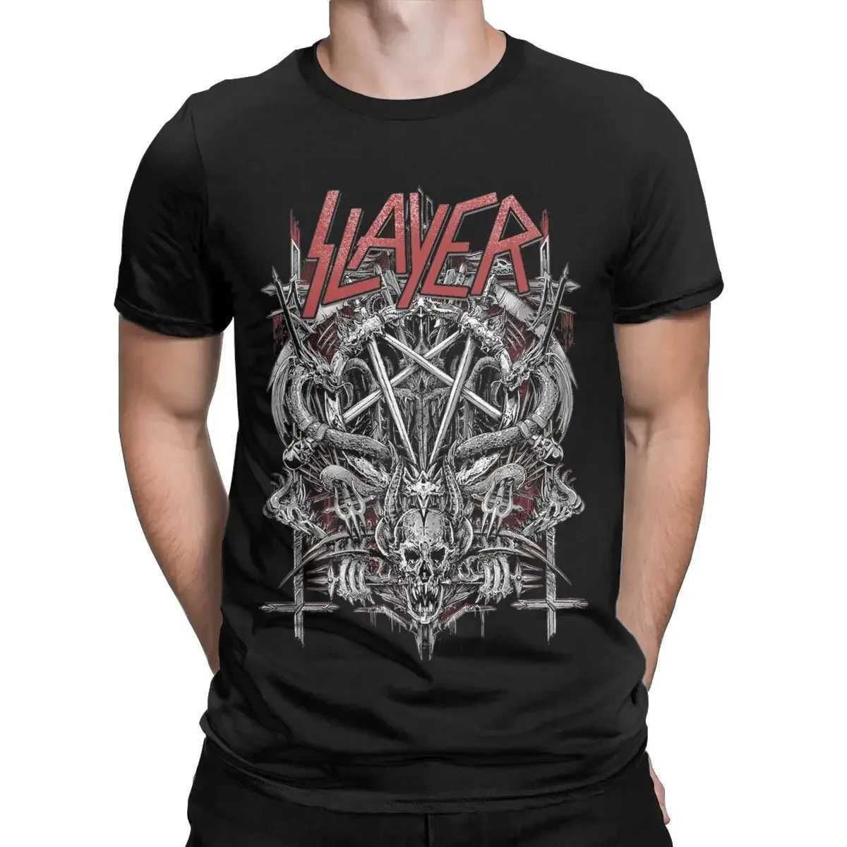 Summer retro 1980s metal band killer garbage metal T-shirt mens O-neck cotton anime T-shirt short sleeved T-shirtT250318