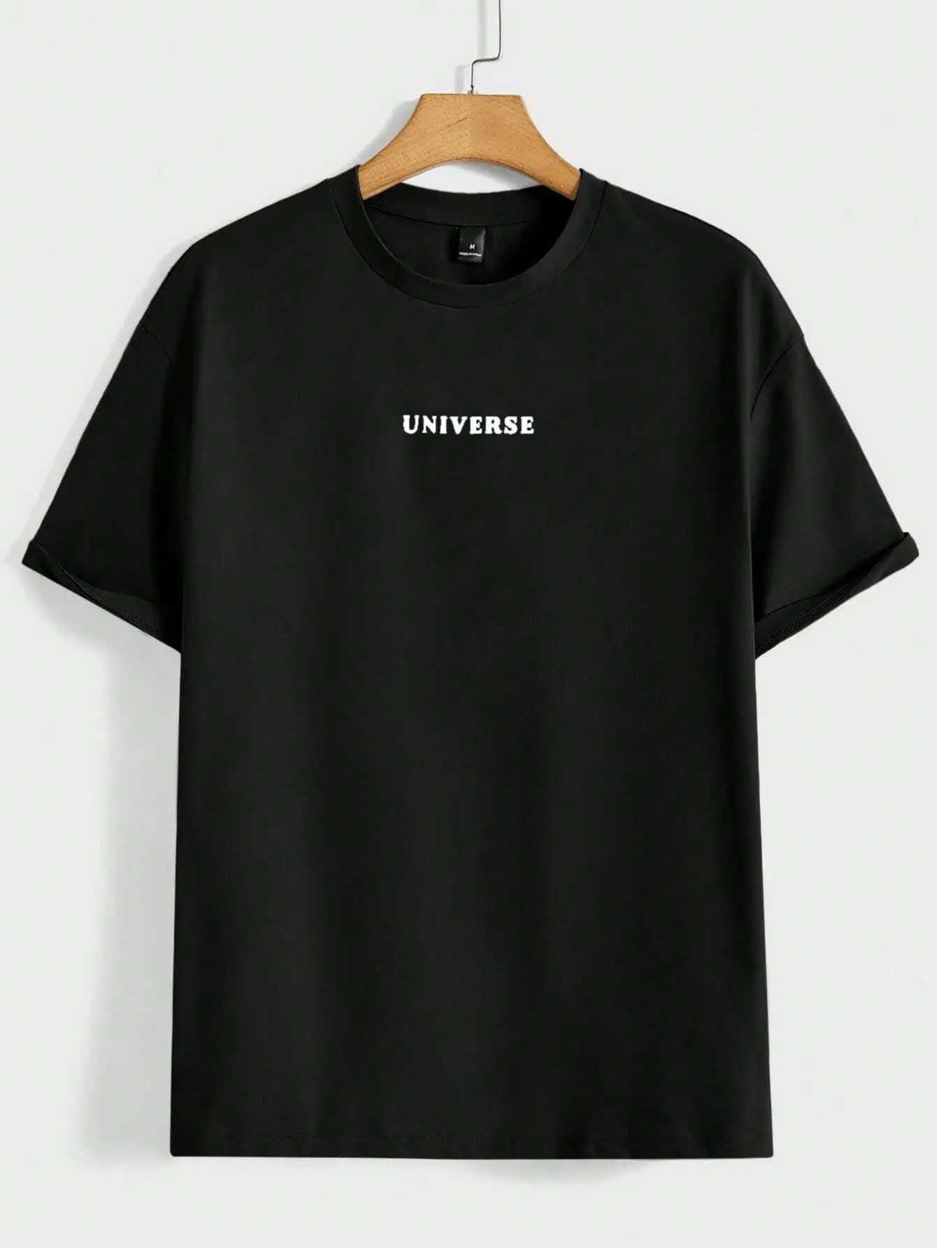 Believe in your own universe interesting graphic mens T-shirt cotton casual short sleeved fashionable breathable loose oversized T-shirtT250318