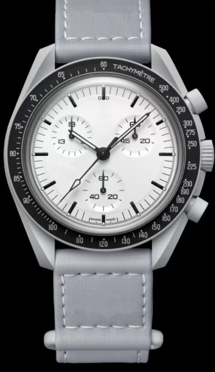 2025 New White Watch Men's Watch Full function Quartz chronograph Mission Mercury 42mm Nylon Luxury Watch Limited Edition Master Watch 1965