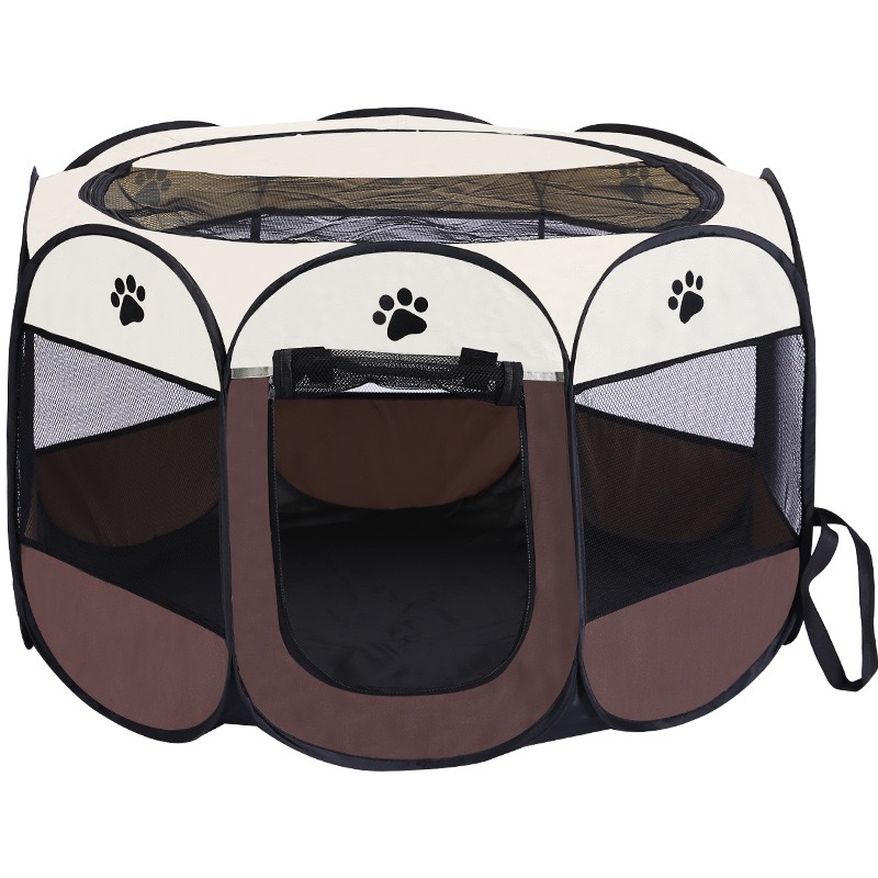 Pet Portable Foldable Pet Playpen, Dog Playpen Indoor/Outdoor - Ideal for Puppies, Cats, Rabbits - Removable Zipper & Collapsible Travel Bowl