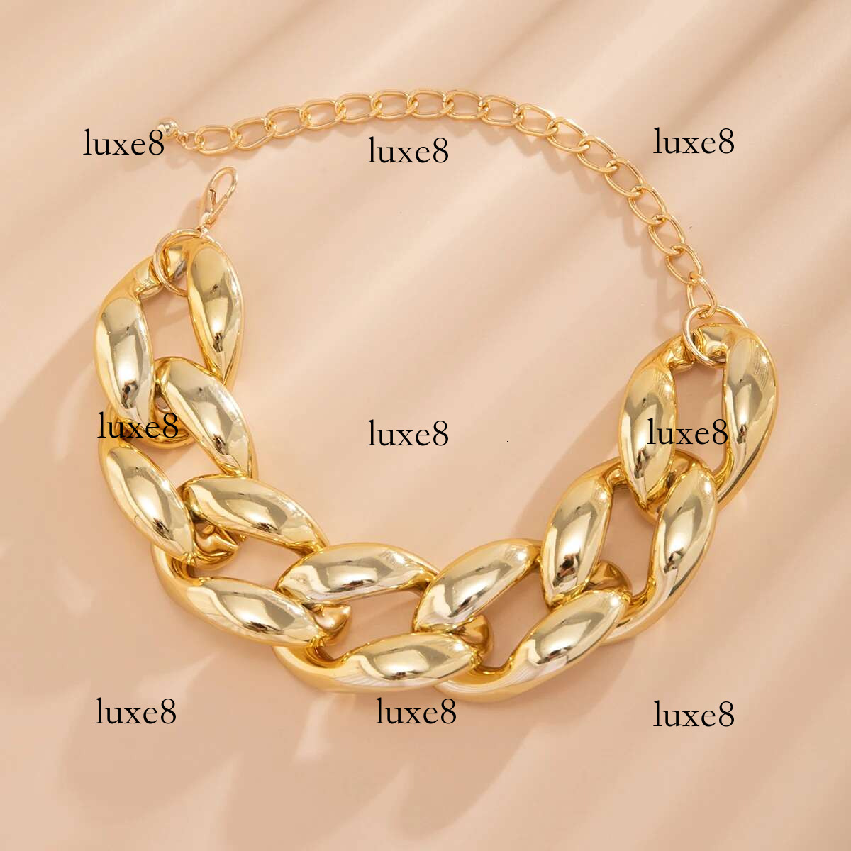 Exaggerated Big Thick Chain Short Choker Necklace for Women Trendy Statement Collar on the Neck Accessories 2024 Fashion Jewelry