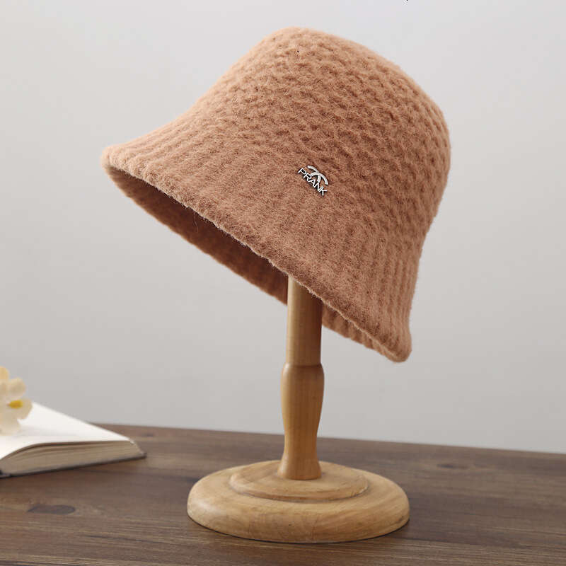 Bucket children's autumn and winter new thick warm fisherman Korean version trendy round show face small basin hat