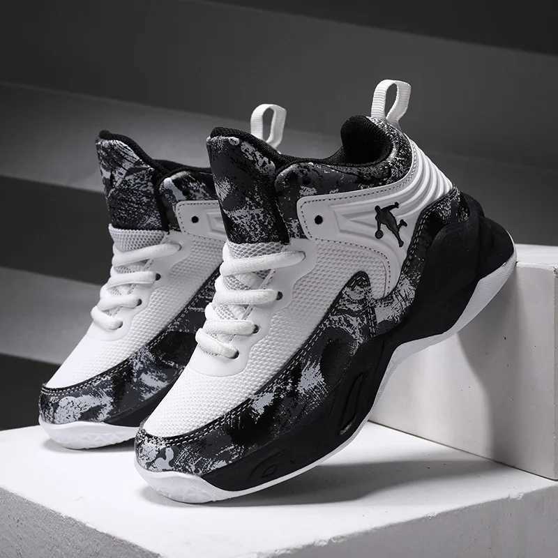2022 New Boys Brand Basketball Shoes Childrens Sports Shoes Thick soled Anti slip Childrens Sports Shoes Childrens Basketball Coach ShoesXJ250318