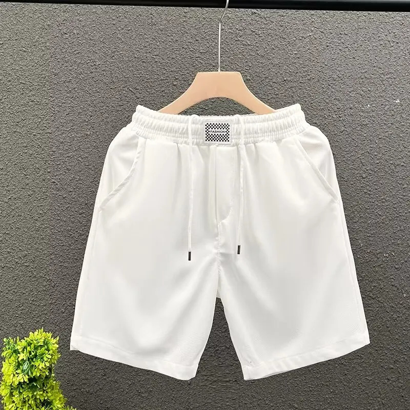 High End Casual Shorts Mens Summer Trend Thin Style Trendy Sports Slim Fit Five Quarter Pants Streetwear Fitness 250317