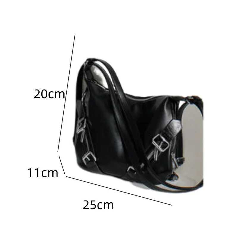 2024 New Fi Backpack Text Backpack Academy Style Backpack Advanced Feeling Dark Handheld Casual Cross body Bag Y250318
