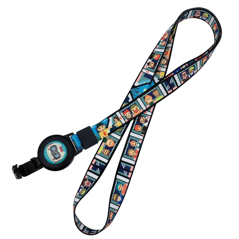 Customize LOGO to create exclusive brand Designer lanyard Retractable Reels Key Chains Neck Strap Lanyard Band for Id Badge Holder for Business School