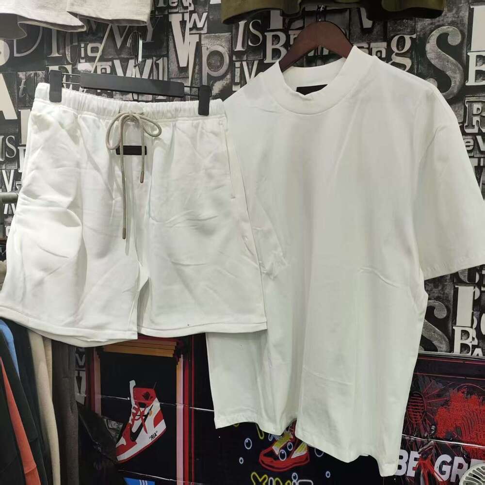 American high street fashion brand summer solid color loose casual five quarter shorts