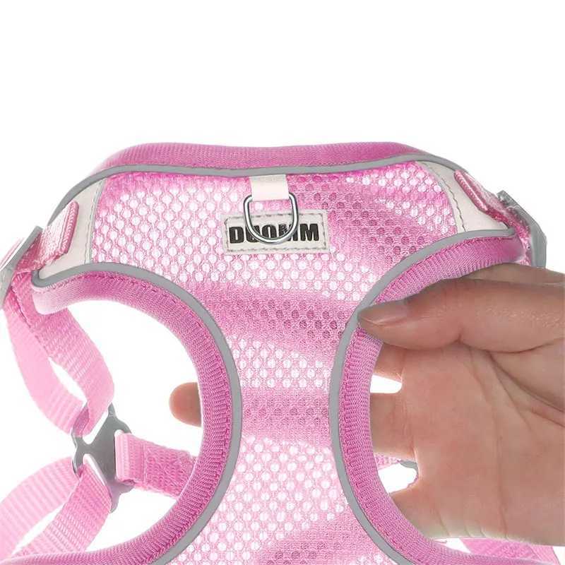 Breathable cat harness clothing vest suitable for small and medium-sized dog harnesses cat harness set adjustable easy to control reflective cat harne
