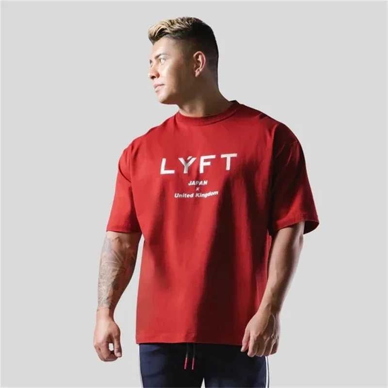 Mens pure cotton short sleeved T-shirt oversized T-shirt loose casual fashion gym training and sports summer novelT250318