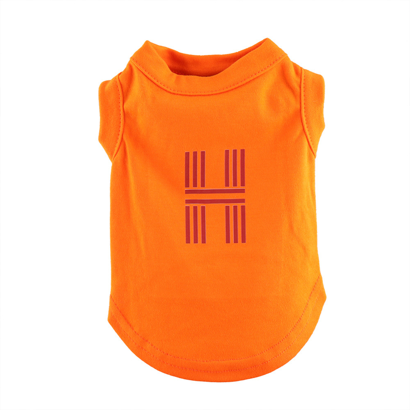 Imitation Design Dog T shirt Printing H Pets Shirt Lightweight Skin Friendly Dog Clothes Sleeveless Yellow Dog Tee Shirts Machine Washable Shirts for 