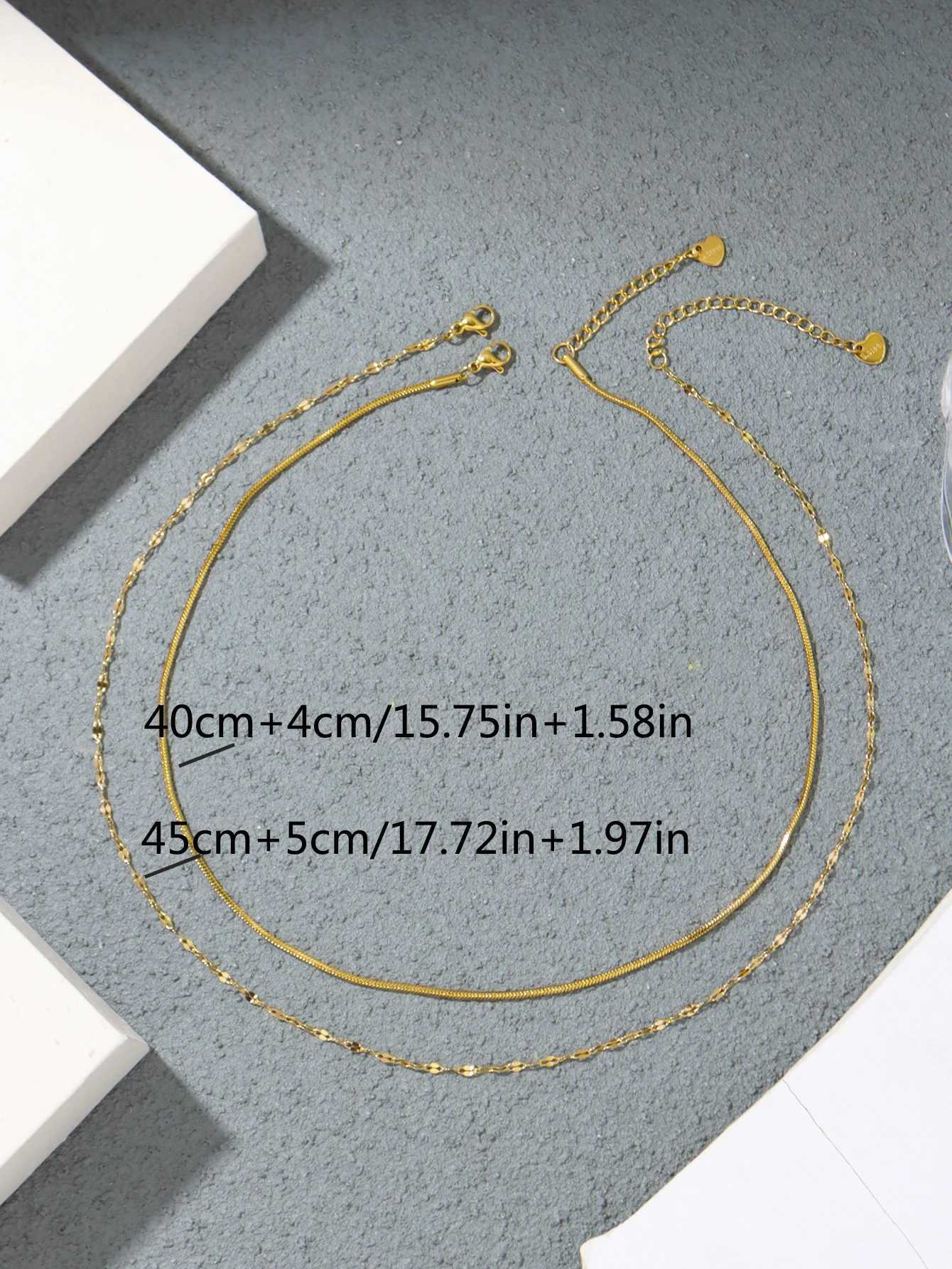 Minimum stainless steel womens necklace set for everyday jewelry W250318